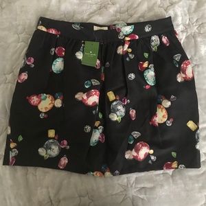 Kate Spade Black Bejeweled Swift Mini Skirt Sz 10- NWT
